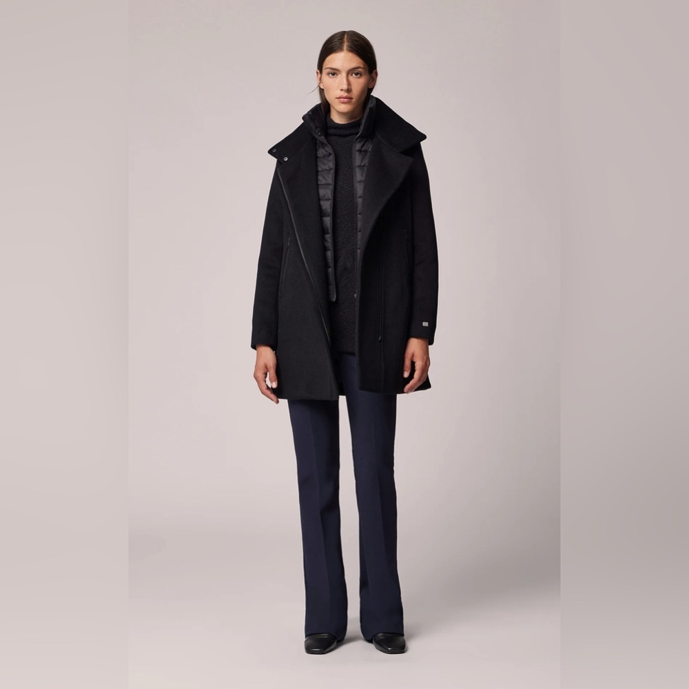 Soia&Kyo - Hardly Used - ABBI Straight-Fit Wool Coat With Removable Bib (Large)